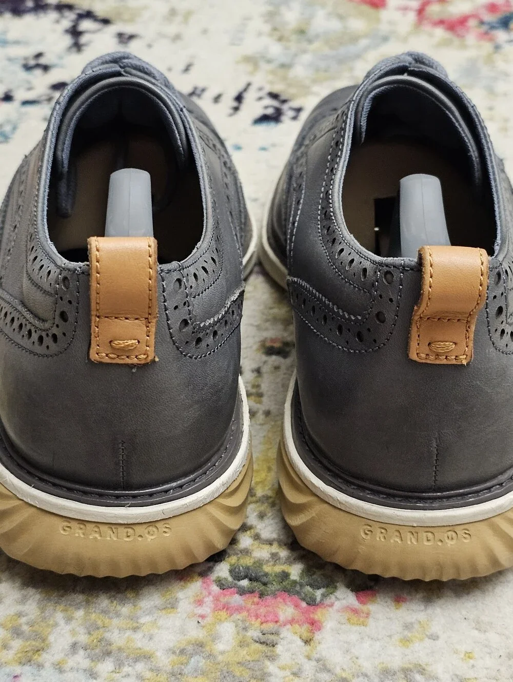 Cole Haan Men's Shoes Size 10.5 Grand Evolution Wingtip Dress Oxfords Gray